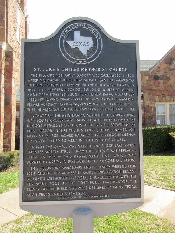 St. Luke's United Methodist Church Marker. Click for full size. St. Luke's United Methodist Church Marker image. Click for full size.