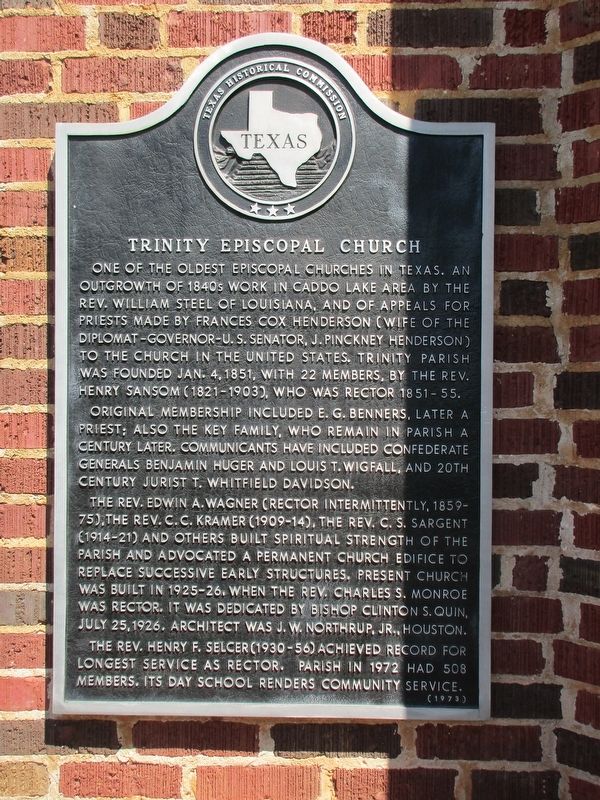 Trinity Episcopal Church Marker. Click for full size. Trinity Episcopal Church Marker image. Click for full size.