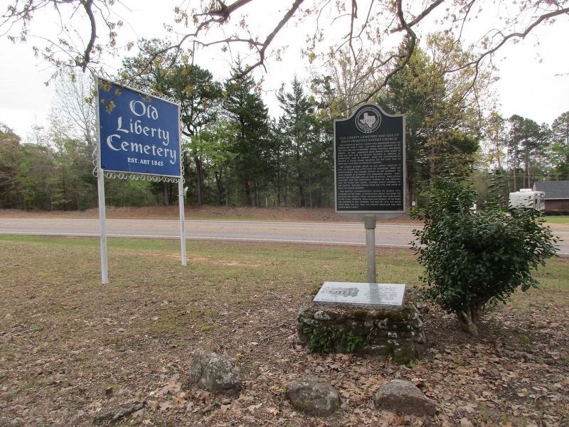 Old Liberty Cemetery and Site of Enon Primitive Baptist Church Marker image. Click for full size.