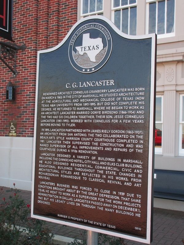 C.G. Lancaster Marker. Click for full size. C.G. Lancaster Marker image. Click for full size.