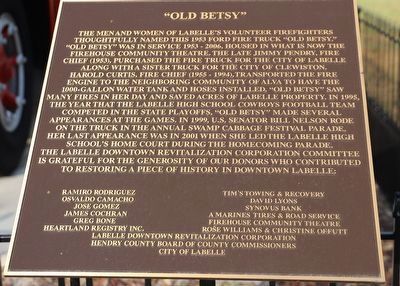 "Old Betsy" Marker image. Click for full size.