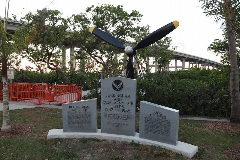 Buckingham and Page Army Air Fields Marker image. Click for full size.