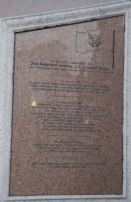 2nd Regiment Infantry, U.S. Colored Troops Memorial Marker image. Click for full size.