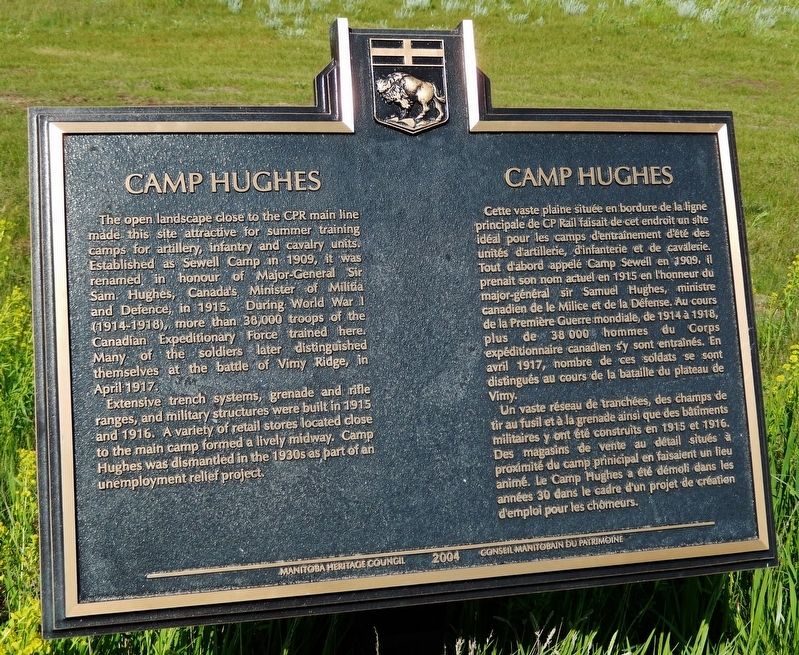 Camp Hughes Marker. Click for full size. Camp Hughes Marker image. Click for full size.