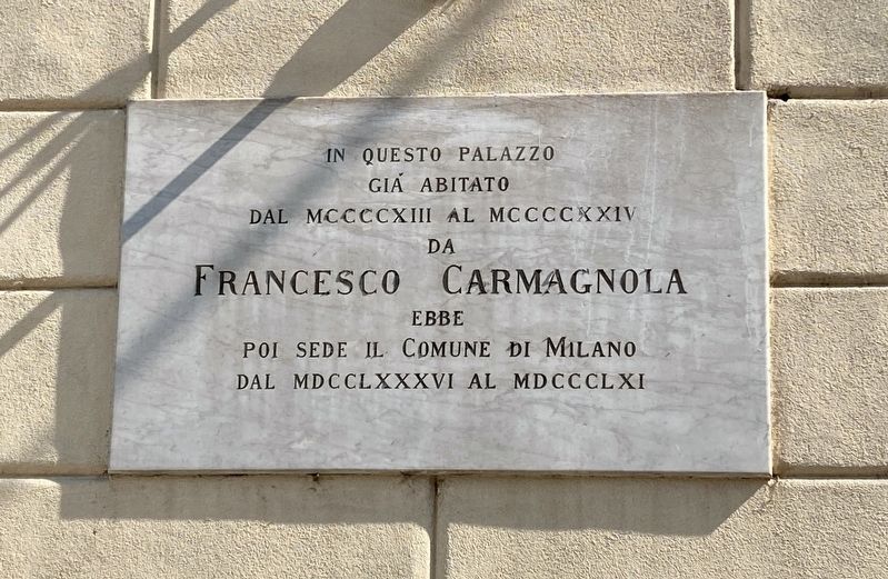 Francesco Carmagnola Marker image. Click for full size.