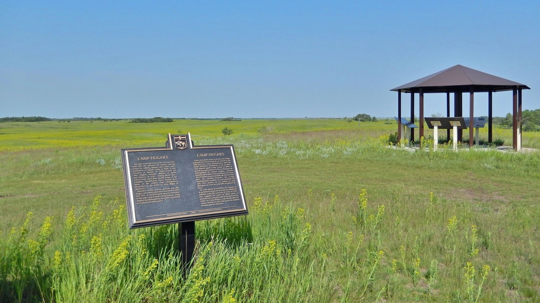 Camp Hughes Marker. Click for full size. Camp Hughes Marker image. Click for full size.