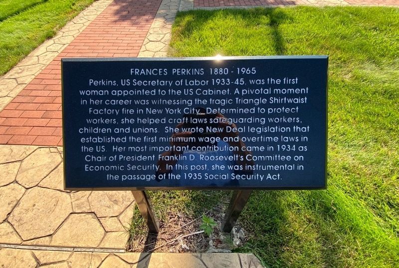 Frances Perkins Marker image. Click for full size.