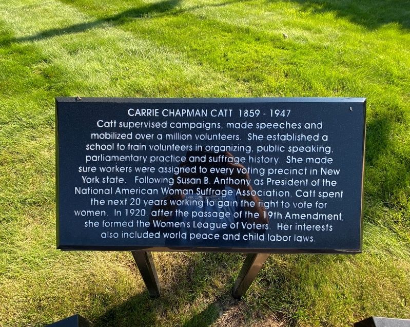 Carrie Chapman Catt Marker image. Click for full size.