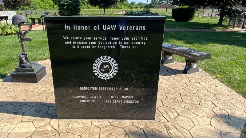 UAW Veterans Marker image. Click for full size.