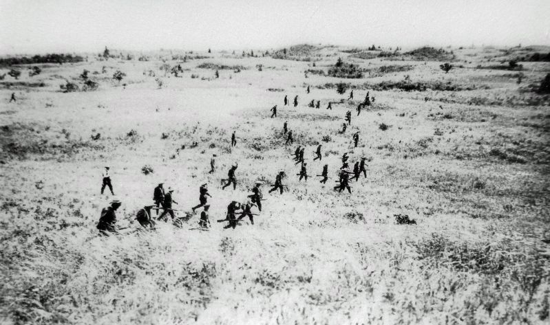 Marker detail: Infantry advance / Avancée de l'infanterie. Click for full size. Marker detail: Infantry advance / Avancée de l'infanterie image. Click for full size.