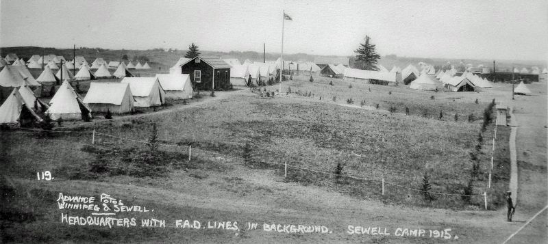Marker detail: Camp Sewell, 1915 image. Click for full size.