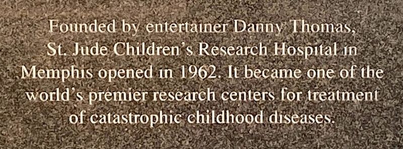 St. Jude Children's Research Hospital Marker. Click for full size. St. Jude Children's Research Hospital Marker image. Click for full size.