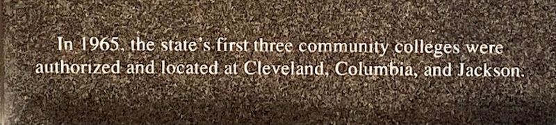 The state's first three community colleges Marker image. Click for full size.