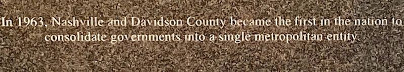 Nashville and Davidson County Marker image. Click for full size.
