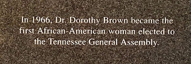 Dr. Dorothy Brown Marker image. Click for full size.