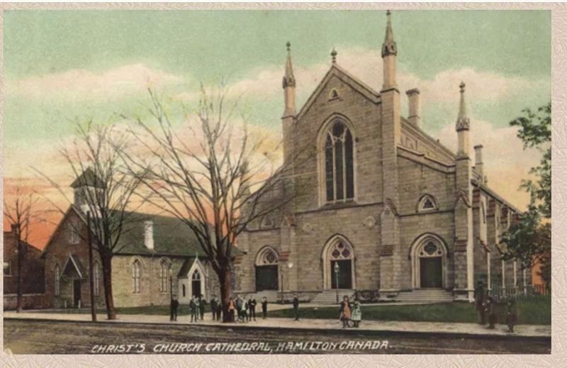Postcard view of Christs Church Cathedral, early 20th century image. Click for full size.