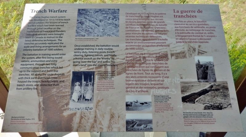 Trench Warfare / La guerre de tranch�es Marker image. Click for full size.