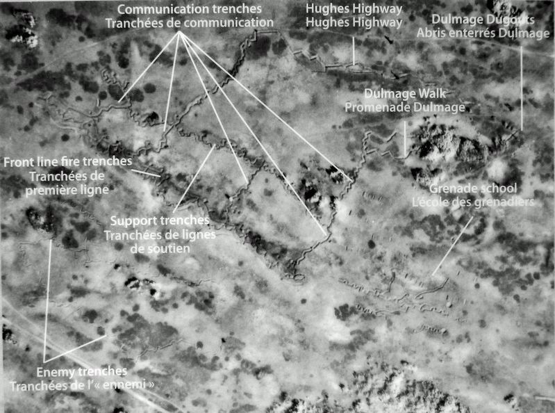Marker detail: The Trenches / Les tranches image. Click for full size.