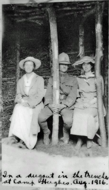 Marker detail: Visitors Day, August 1916 / Jours de visite, ao�t 1916 image. Click for full size.
