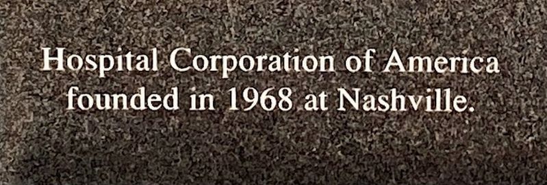 Hospital Corporation of America Marker image. Click for full size.