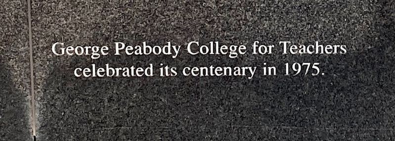 George Peabody College for Teachers Marker image. Click for full size.