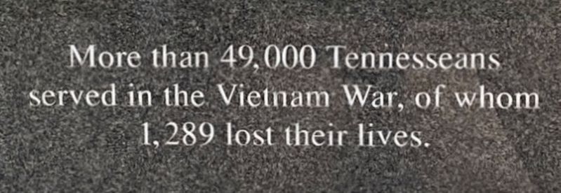 More than 49,000 Tennesseans served in the Vietnam War Marker image. Click for full size.