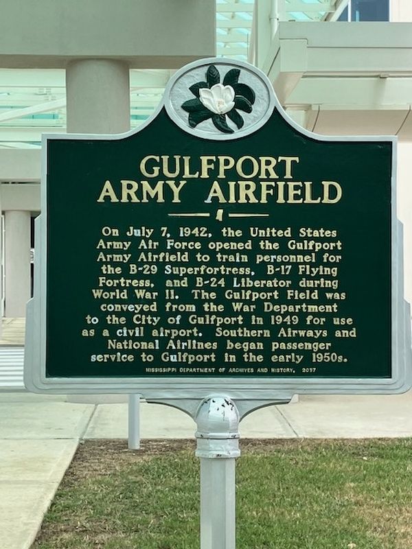 Gulfport Army Airfield Marker image. Click for full size.