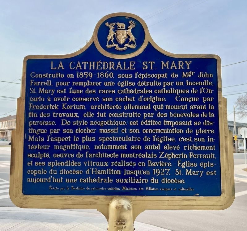 St. Mary�s Pro-Cathedral Marker (fran�ais) image. Click for full size.