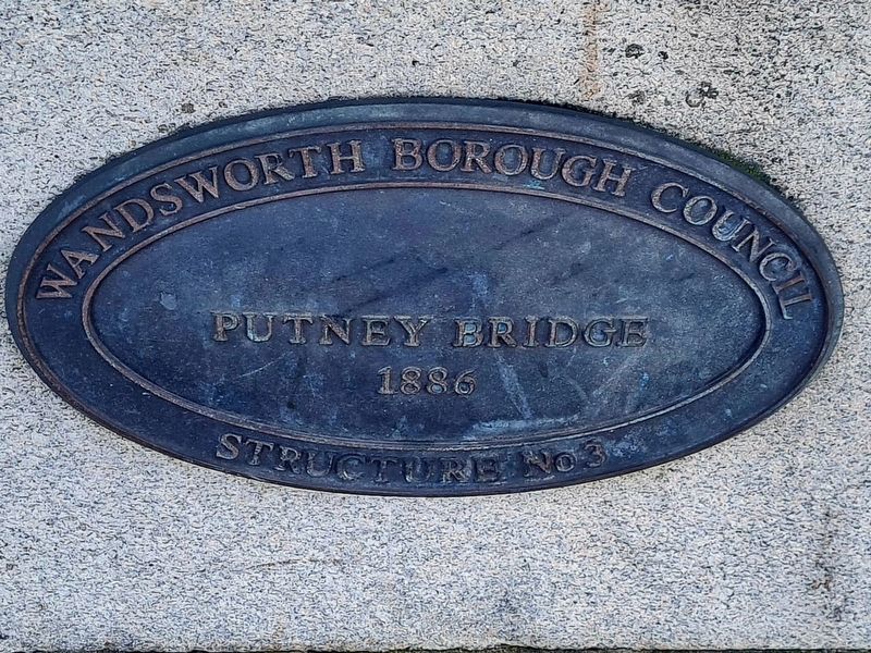 Putney Bridge Plaque image. Click for full size.