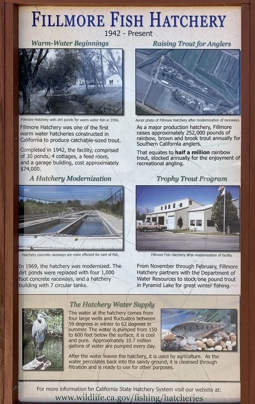 Fillmore Fish Hatchery Marker image. Click for full size.