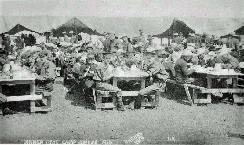 Marker detail: Mess, Camp Hughes, 1915 image. Click for full size.