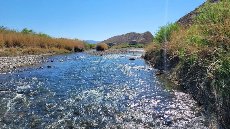 The view of the Rio Grande River from the hot springs image. Click for full size.