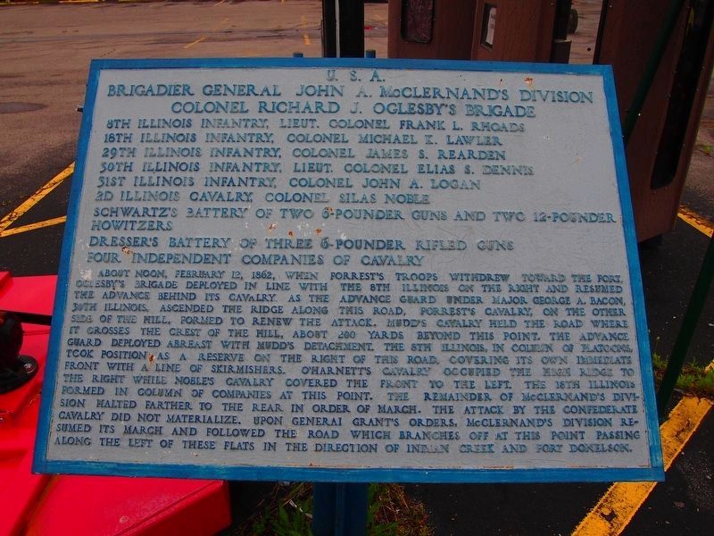 Brigadier General John A. McClernand�s Division Marker image. Click for full size.