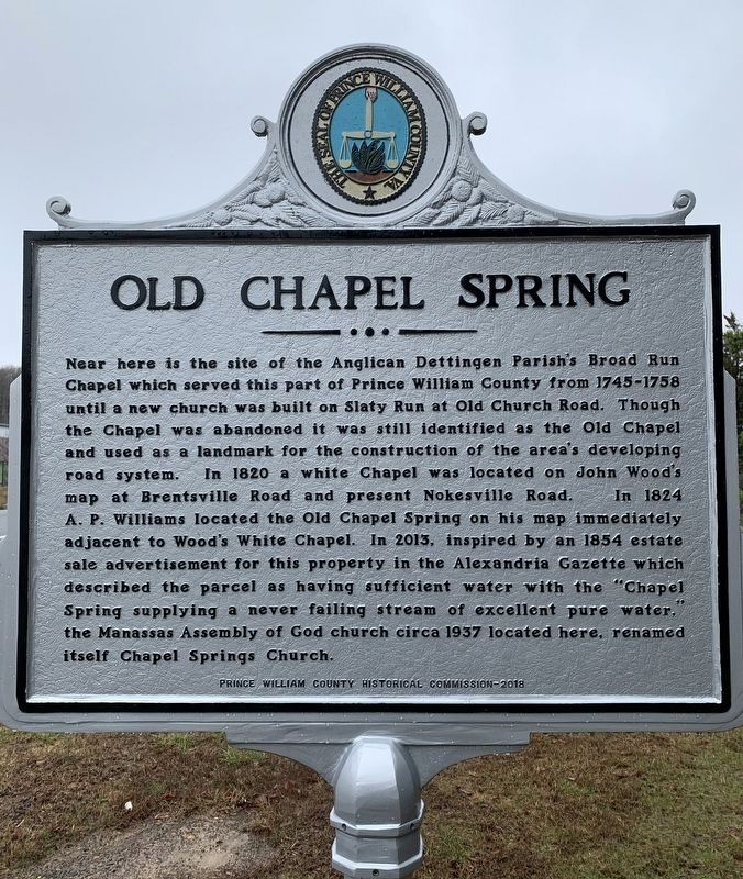 Old Chapel Spring Marker image. Click for full size.