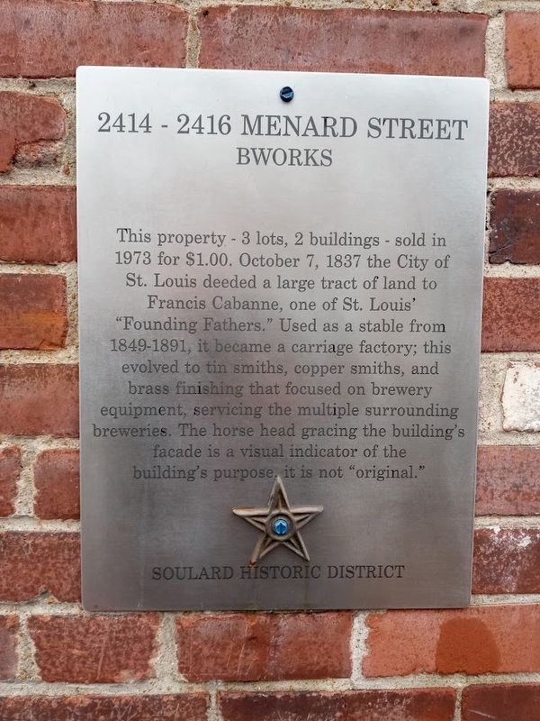 2414-2416 Menard Street Marker image. Click for full size.