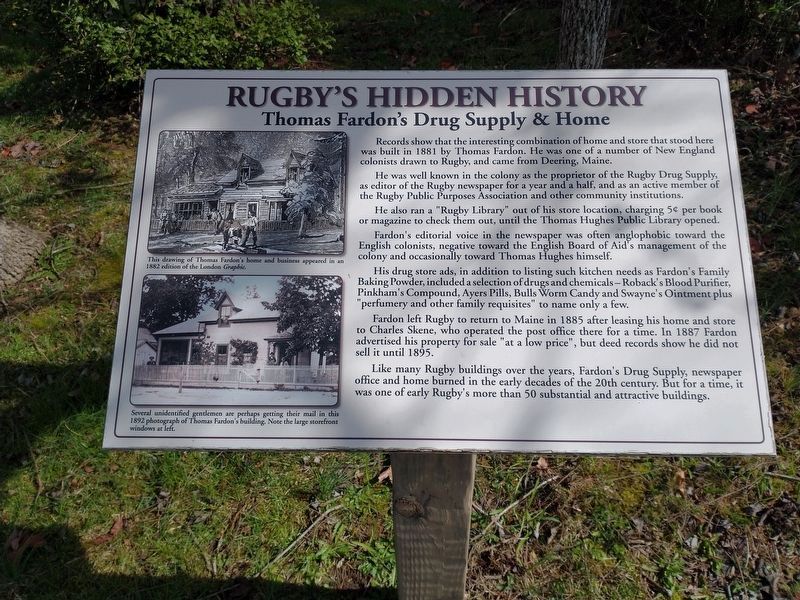 Thomas Fardon's Drug Supply & Home Marker image. Click for full size.