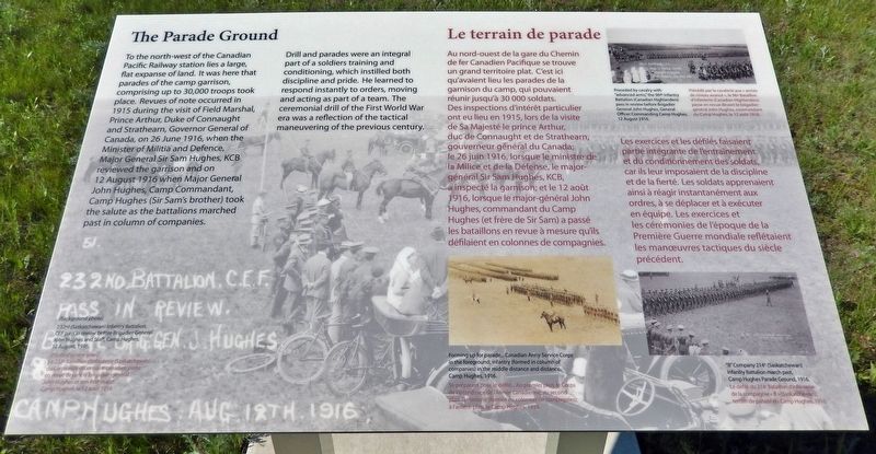 The Parade Ground / La terrain de parade Marker image. Click for full size.