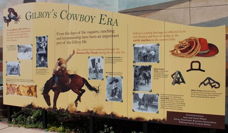 Gilroys Cowboy Era Marker image. Click for full size.