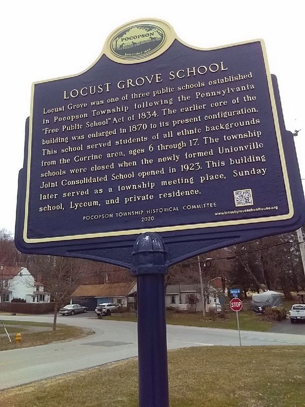Locust Grove School Marker image. Click for full size.