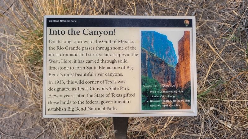 Into the Canyon! Marker image. Click for full size.