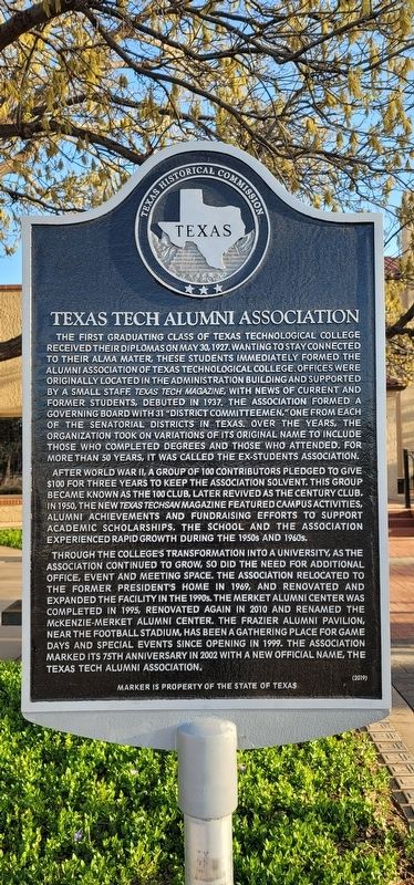Texas Tech Alumni Association Marker image. Click for full size.