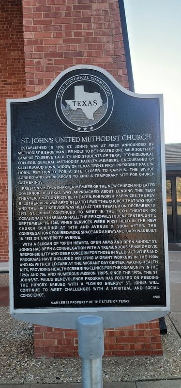 St. John's United Methodist Church Marker image. Click for full size.