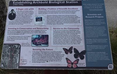 Establishing Archbold Biological Station Marker image. Click for full size.
