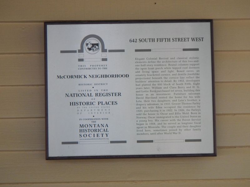 642 South Fifth Street Marker. Click for full size. 642 South Fifth Street Marker image. Click for full size.