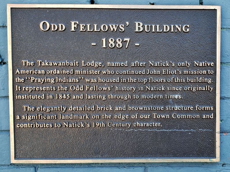 Odd Fellow's Building Marker image. Click for full size.