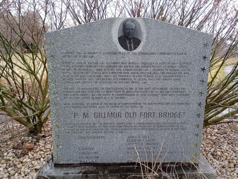 P. M. Gilmor Old Fort Bridge Marker image. Click for full size.