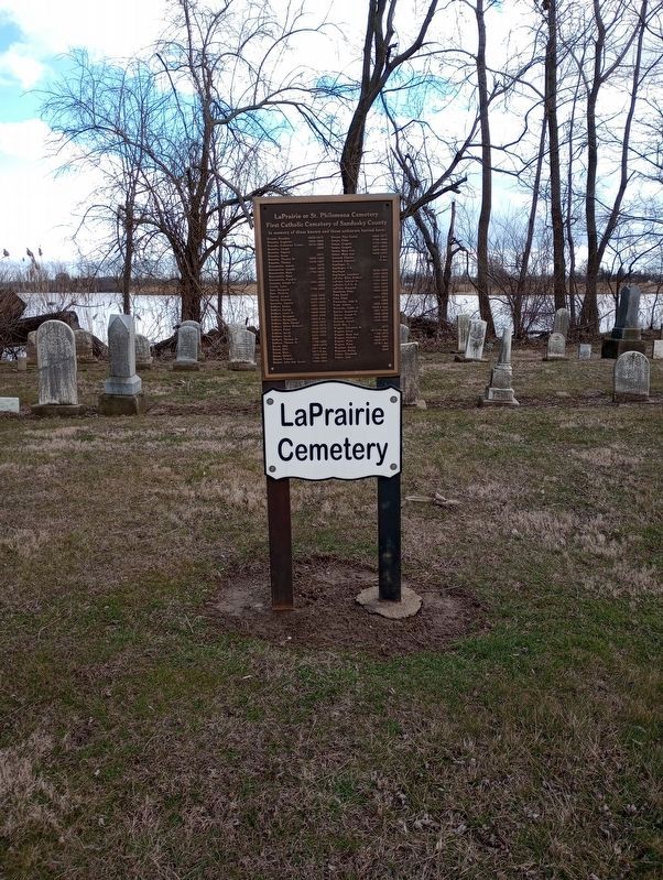 LaPrairie or St. Philomena Cemetery Marker image. Click for full size.
