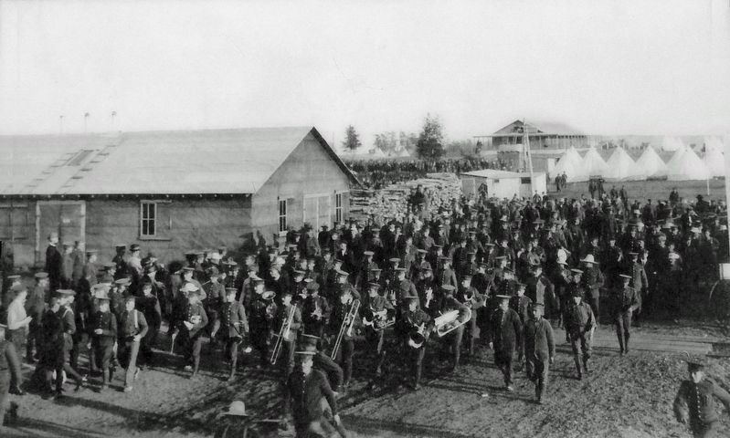 Marker detail: Camp Sewell, 1915 image. Click for full size.