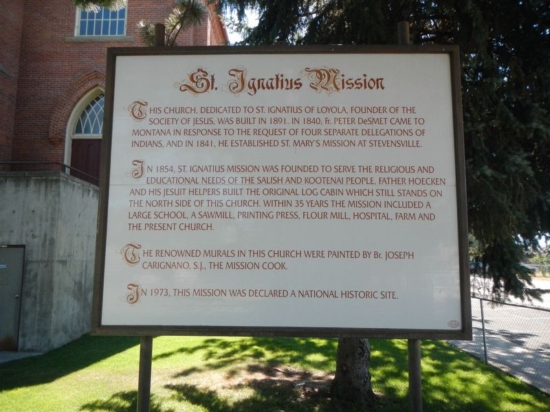 St Ignatius Mission Marker image. Click for full size.