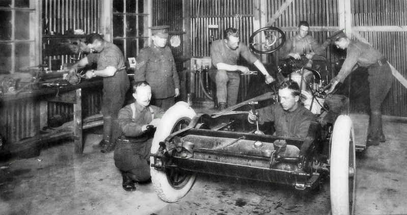 Marker detail: Camp Hughes Garage, 1916 image. Click for full size.